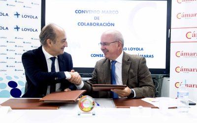 Cámaras Andalucía y Universidad Loyola acuerdan conectar a sus estudiantes con las empresas y fomentar el emprendimiento